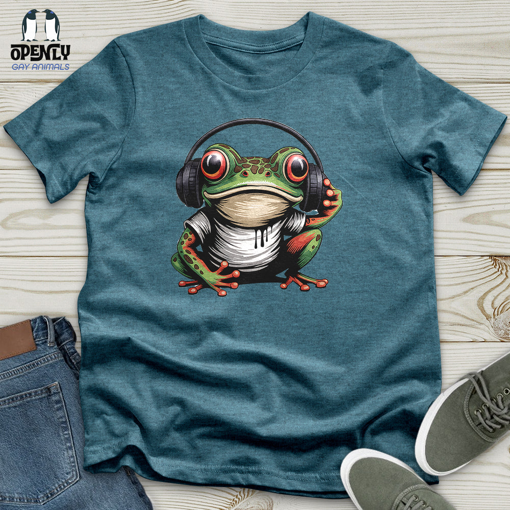 Frog in Headphones Unisex T-Shirt