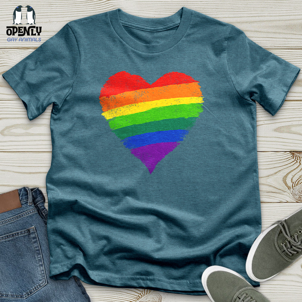 Rainbow Heart Lgbt Ally Unisex T-Shirt