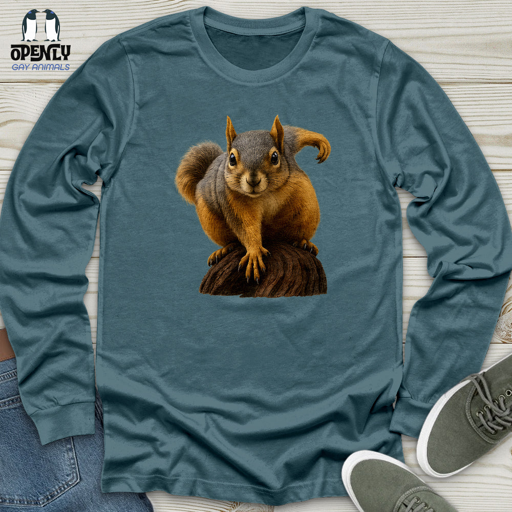 Squirrel on Alert Unisex Long Sleeve Tee