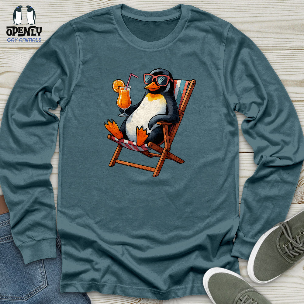 Chillin' Penguin Paradise Unisex Long Sleeve Tee