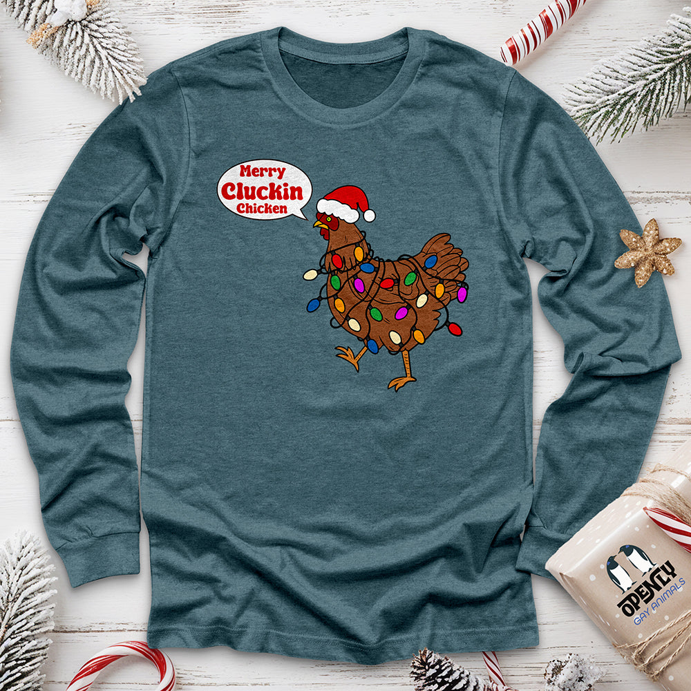 Merry Cluckin Chicken Unisex Long Sleeve Tee