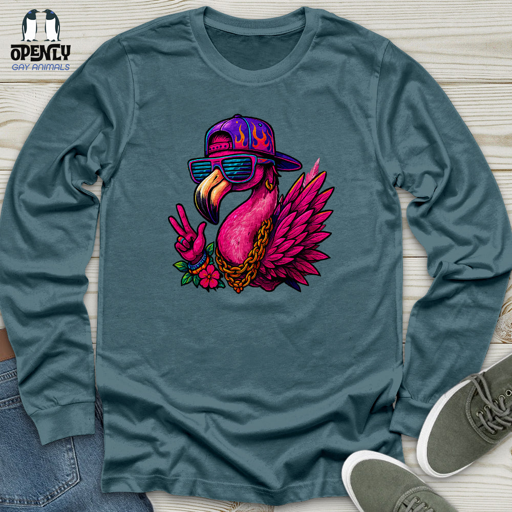 Funny Flamingo Unisex Long Sleeve Tee