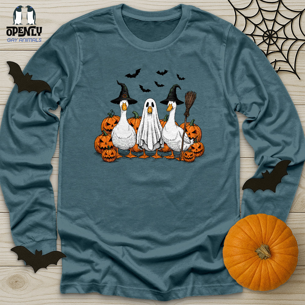 Boo Ghost Goose Unisex Long Sleeve Tee