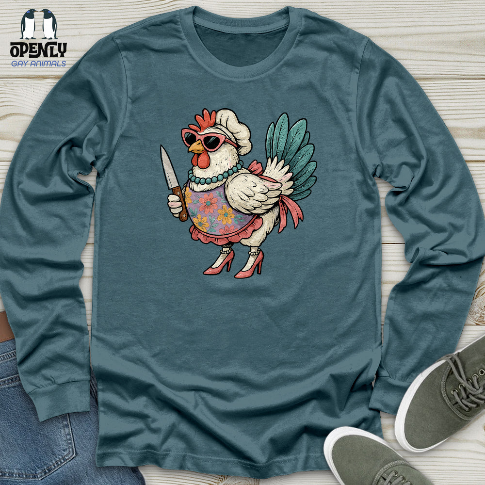 Funny  Rooster Chicken Unisex Long Sleeve Tee