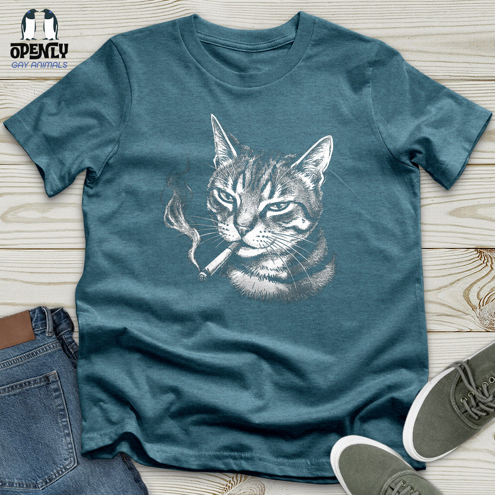 Smoking Cat Unisex T-Shirt