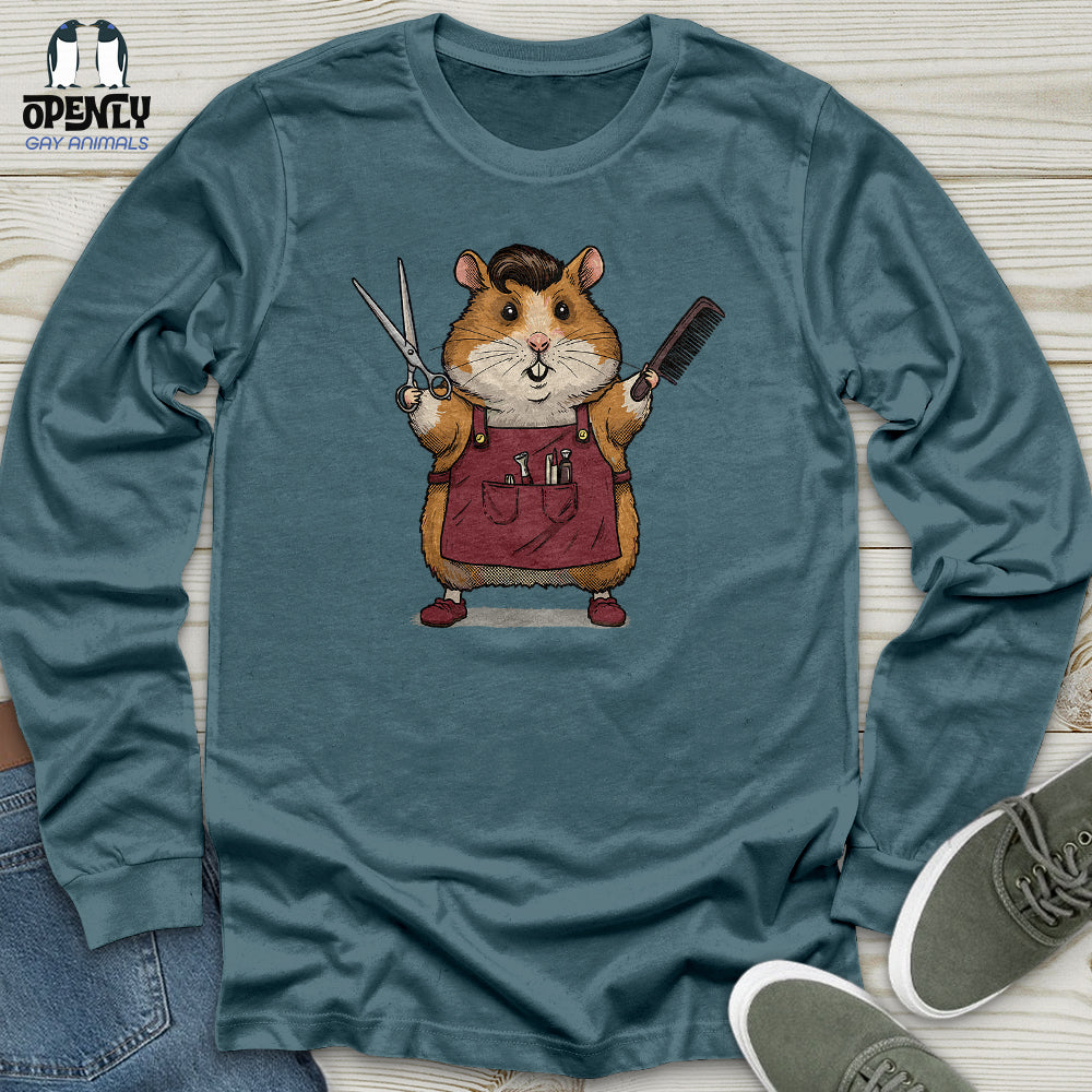 Hamster Barber Unisex Long Sleeve Tee