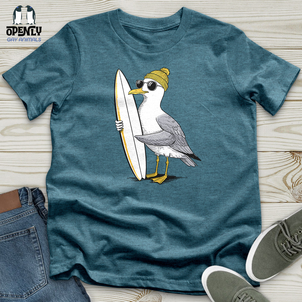 Surfing Seagull Unisex T-Shirt