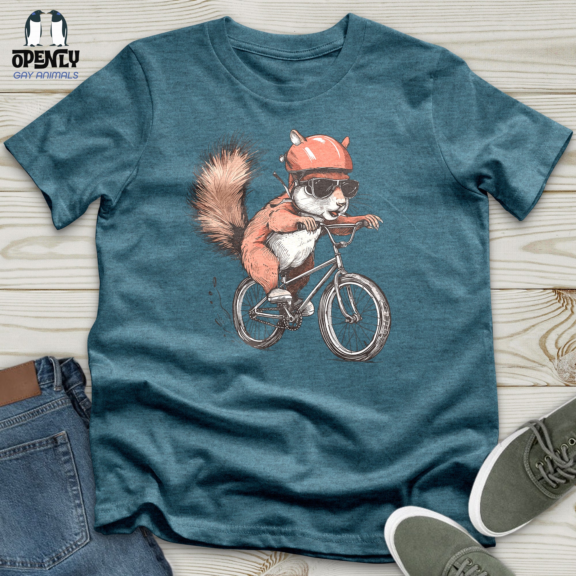 Squirrel Cycling Adventure Unisex t-shirt