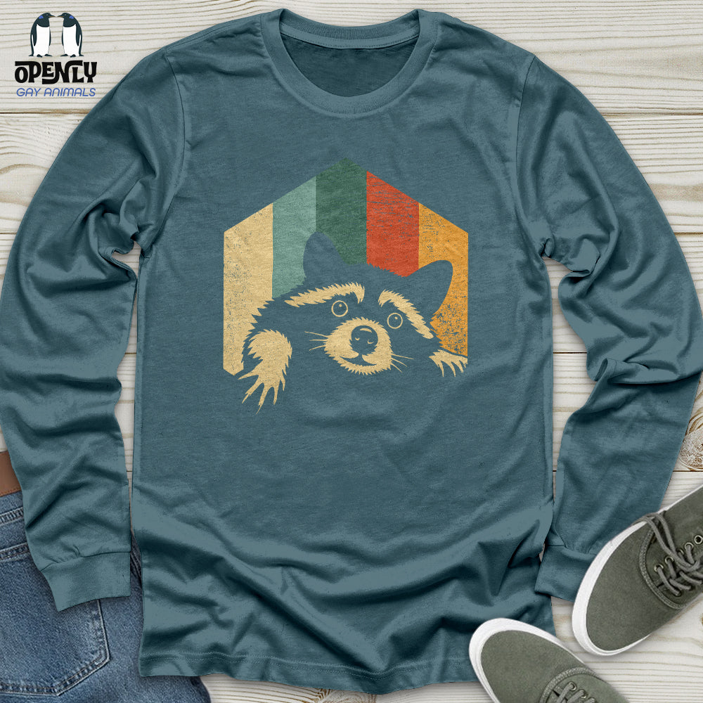Retro Raccoon Unisex Long Sleeve Tee