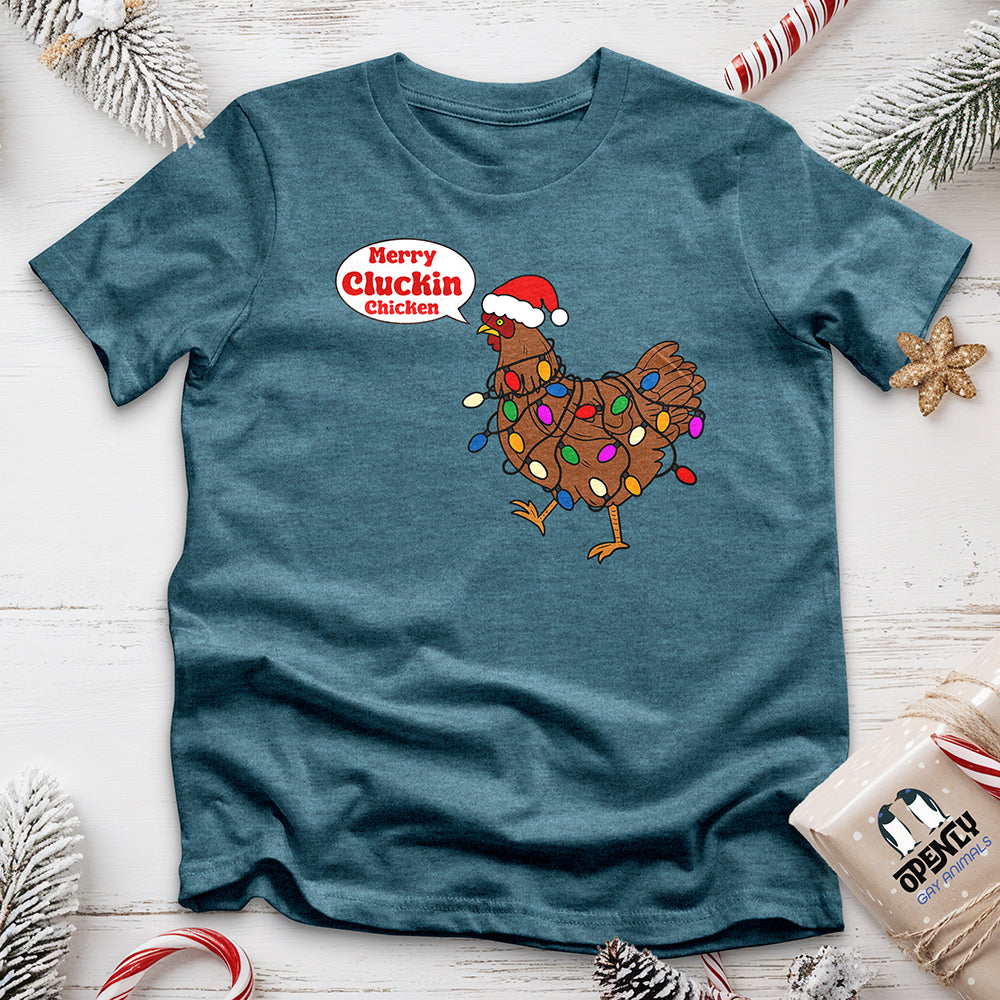 Merry Cluckin Chicken Unisex t-shirt