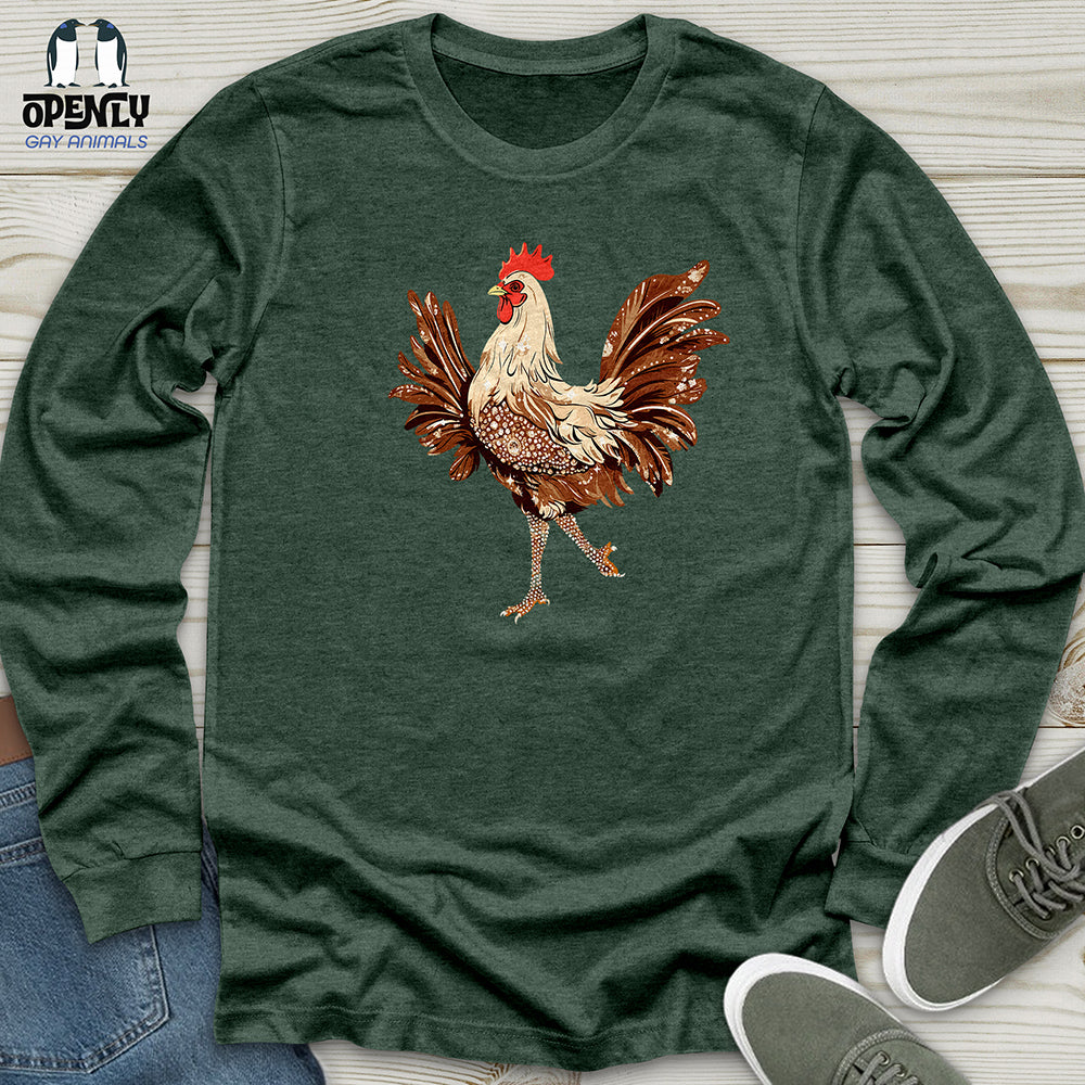 Glamorous Rooster Sparkle Unisex Long Sleeve Tee