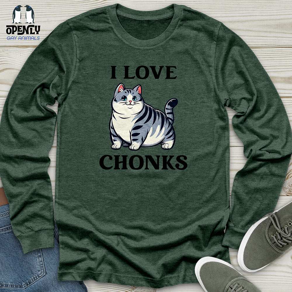 I Love Chonks Unisex Long Sleeve Tee