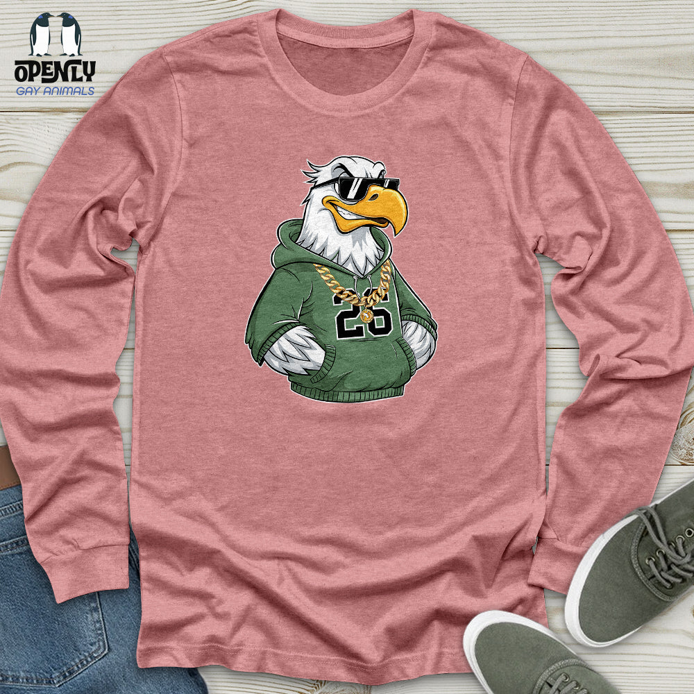 A Cool, Urban-Styled Eagle Unisex Long Sleeve Tee