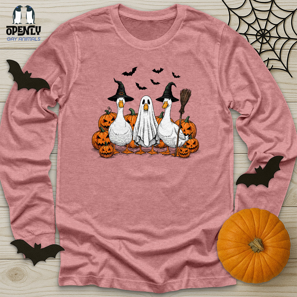 Boo Ghost Goose Unisex Long Sleeve Tee