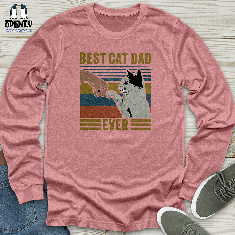 Best Cat Dad Ever Unisex Long Sleeve Tee