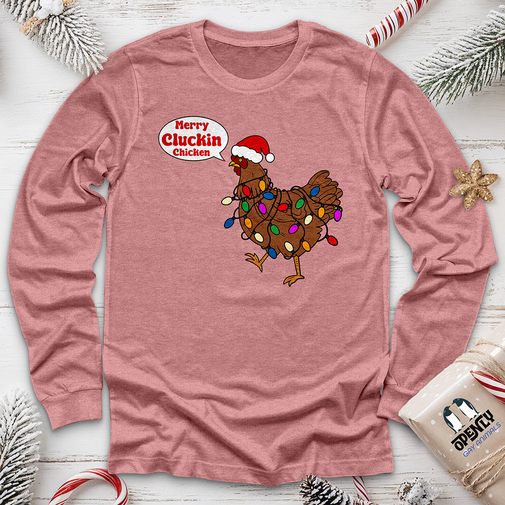 Merry Cluckin Chicken Unisex Long Sleeve Tee