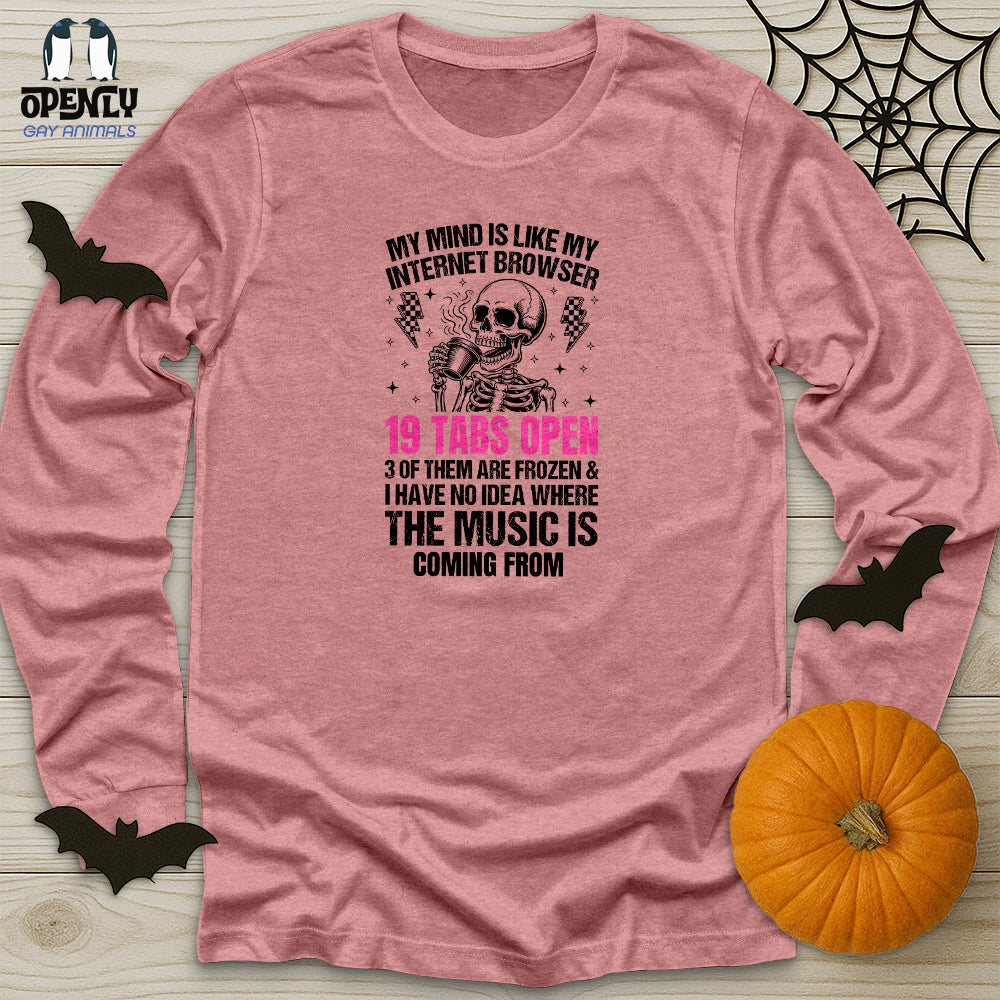 Mind Like a Browser Unisex Long Sleeve Tee