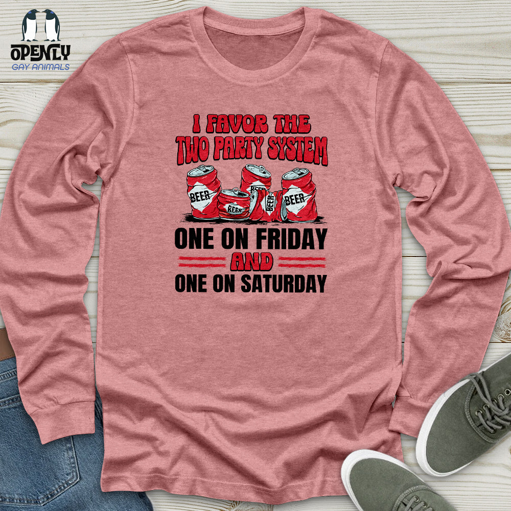 Two Party System Unisex Long Sleeve Tee