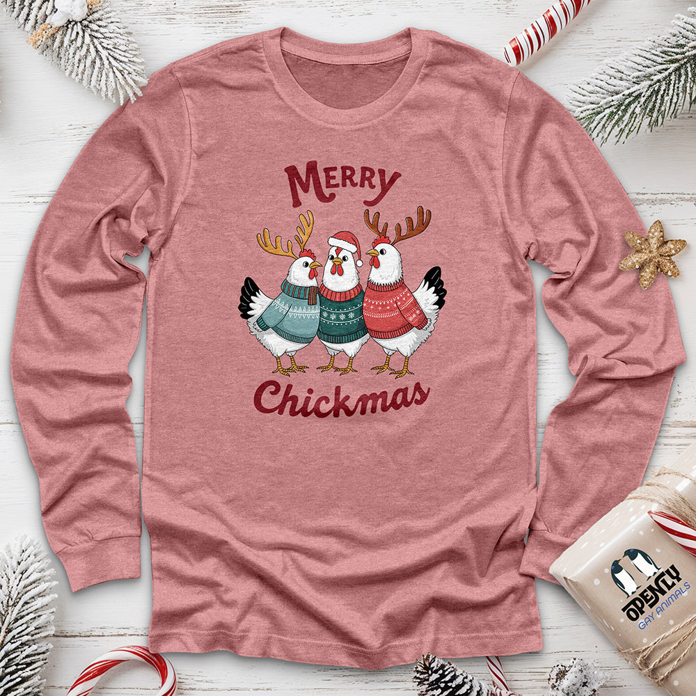 Merry Chickmas Unisex Long Sleeve Tee