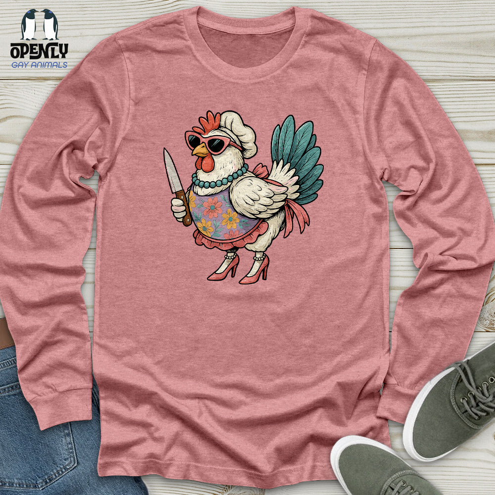 Funny  Rooster Chicken Unisex Long Sleeve Tee