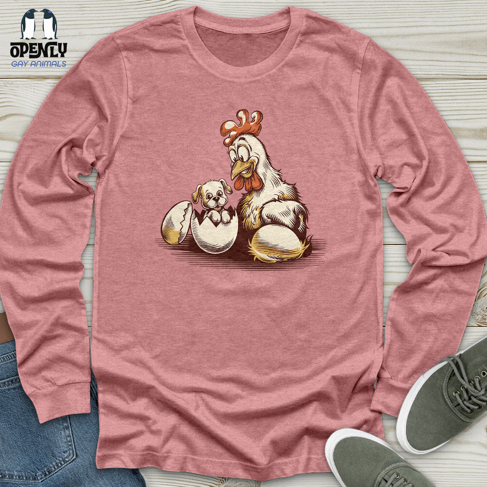 Surprised Chicken Unisex Long Sleeve Tee