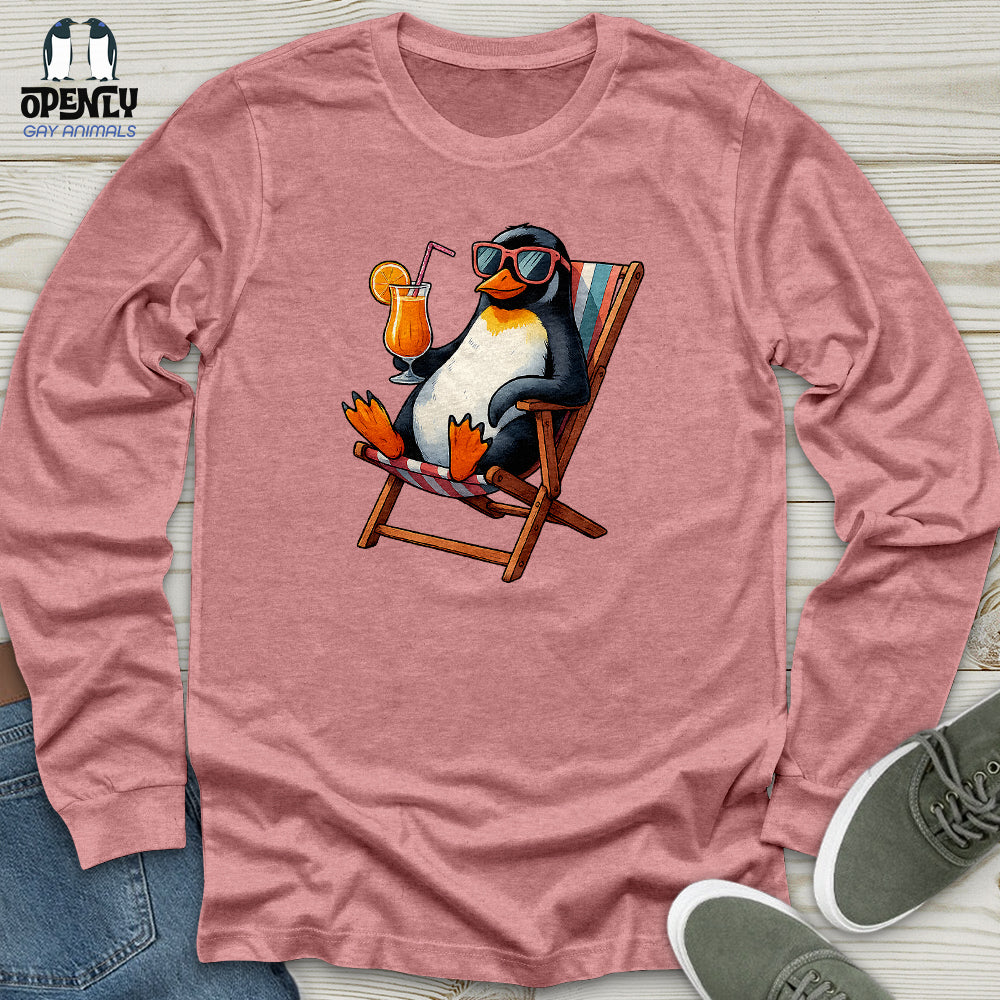 Chillin' Penguin Paradise Unisex Long Sleeve Tee