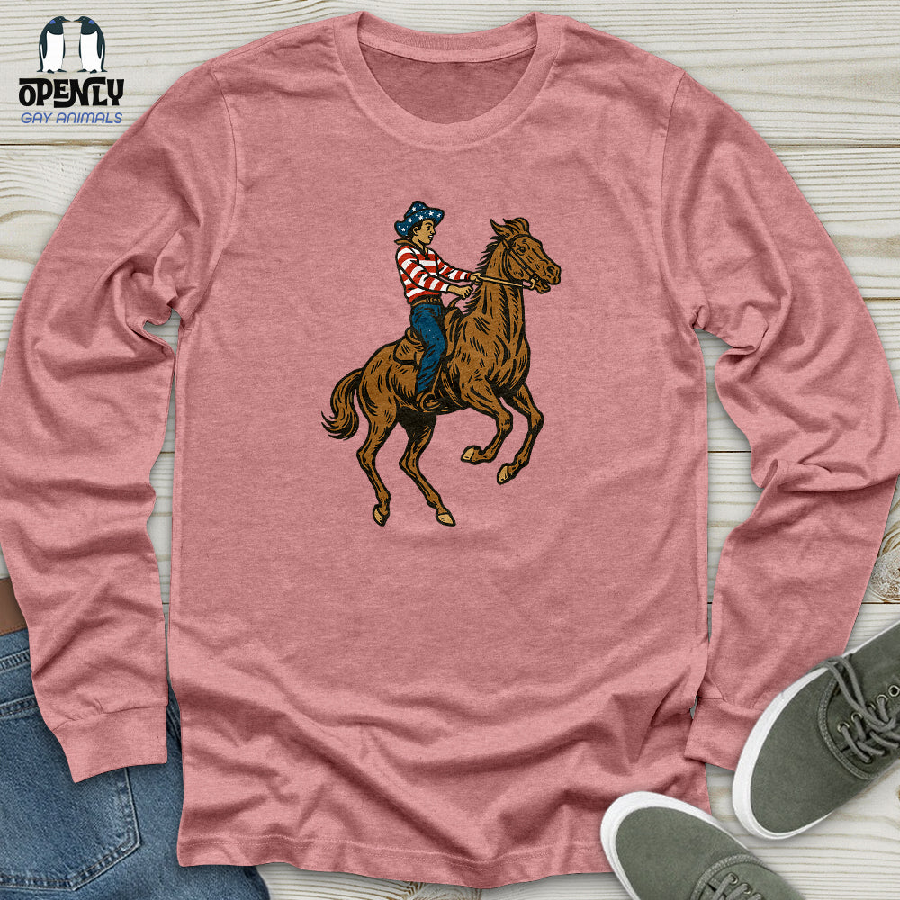 Cowboy 4th of July Unisex Long Sleeve Tee