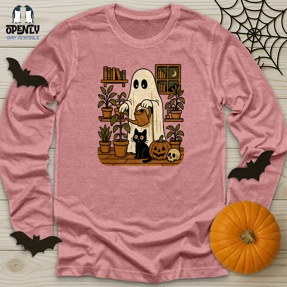 Retro Ghost Gardening Unisex Long Sleeve Tee