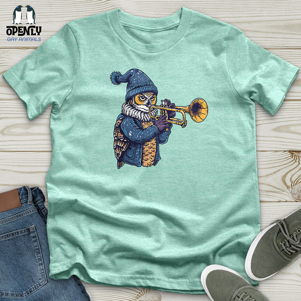 Owl Trumpet Performance Unisex t-shirt