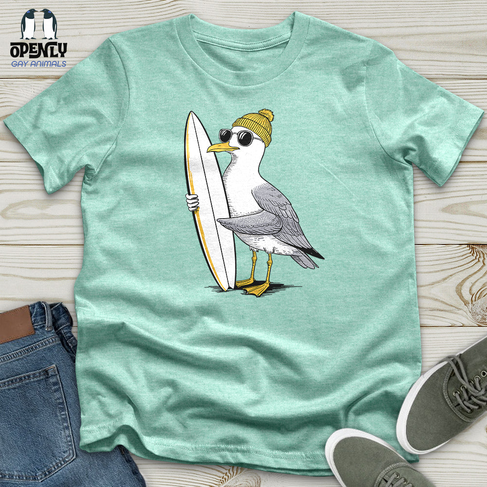 Surfing Seagull Unisex T-Shirt