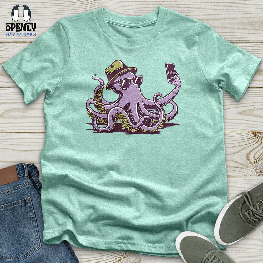 Octopus Takes a Selfie Unisex T-Shirt