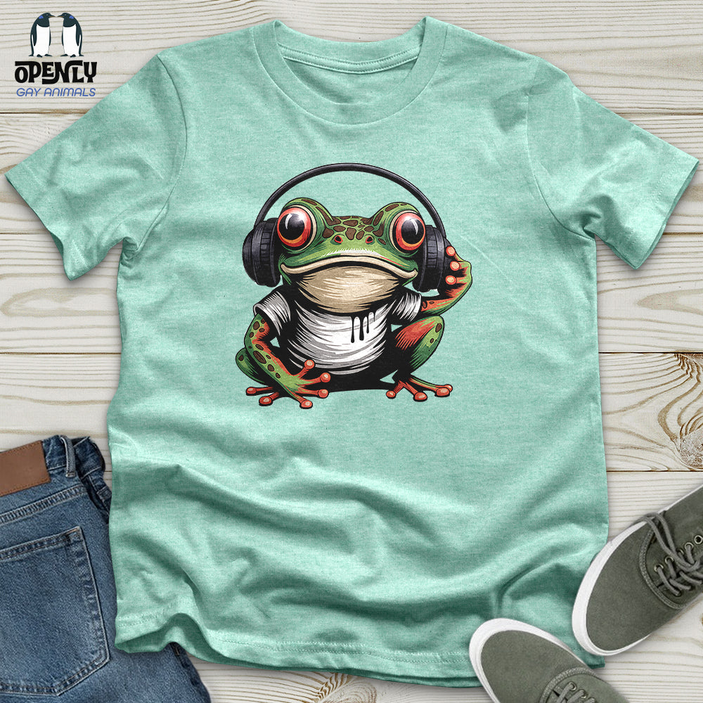 Frog in Headphones Unisex T-Shirt