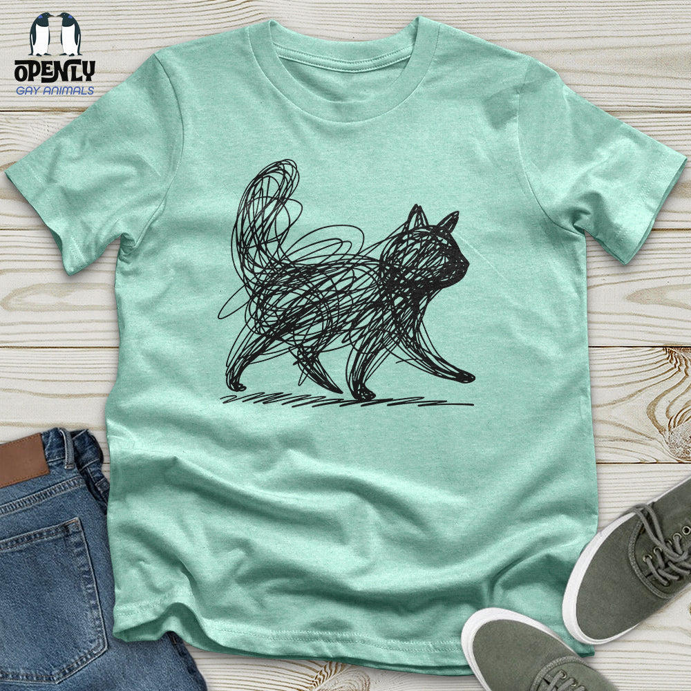 Scribble Cat Unisex T-Shirt