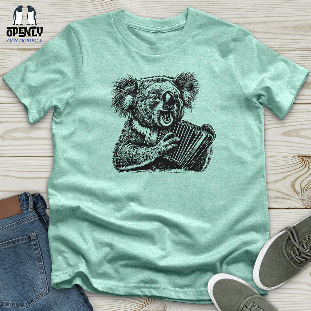 Koala Accordion Melody Unisex t-shirt