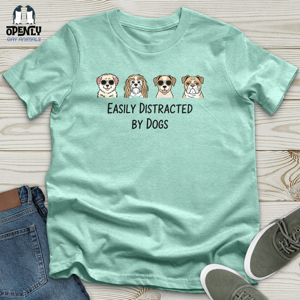 Men's Easily Distracted by Dogs Unisex T-Shirt