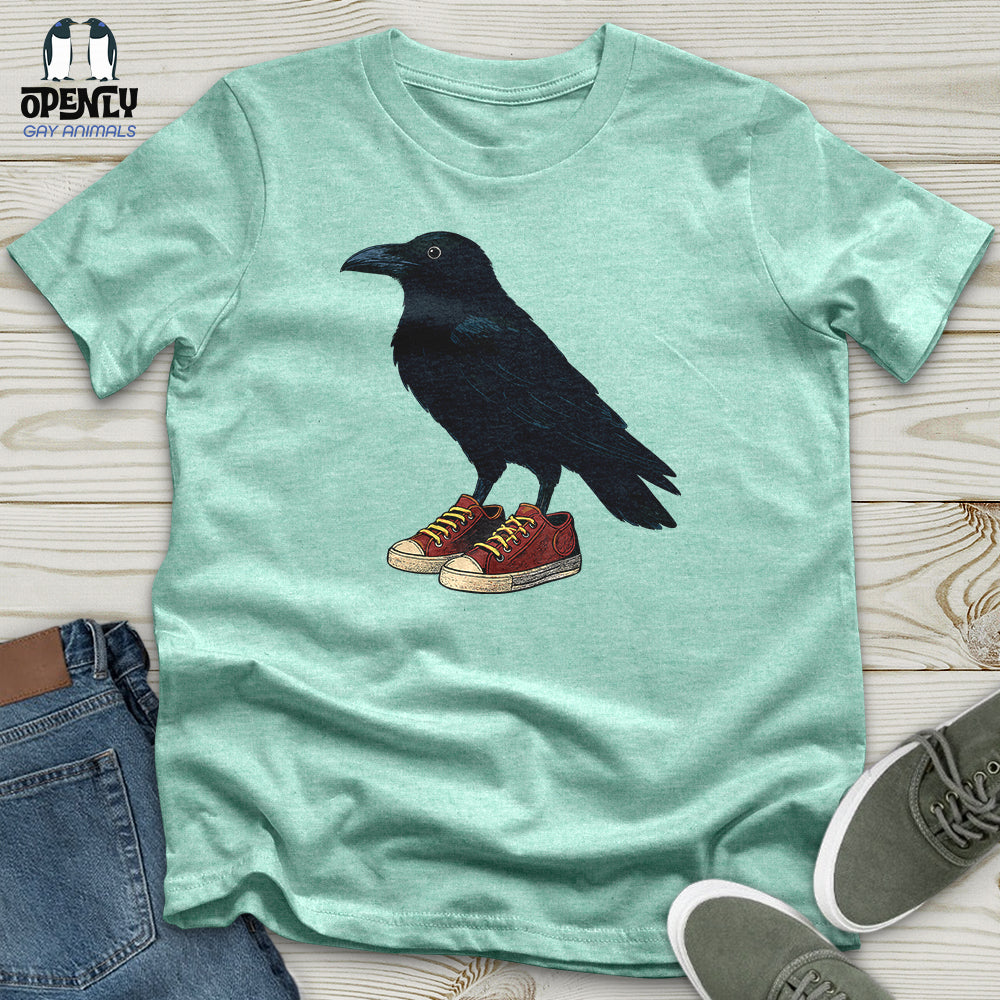 Raven Wearing Sneakers Unisex T-Shirt