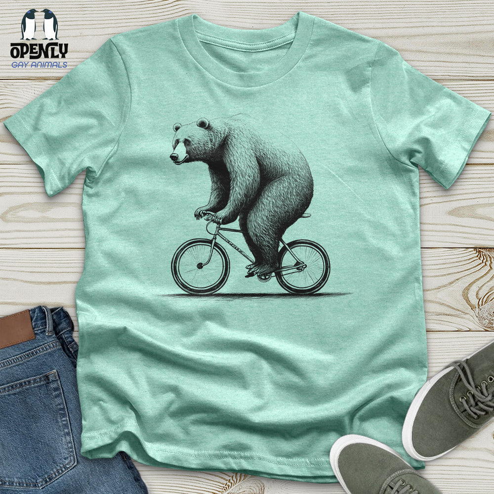 Bear Riding Bike Unisex T-Shirt