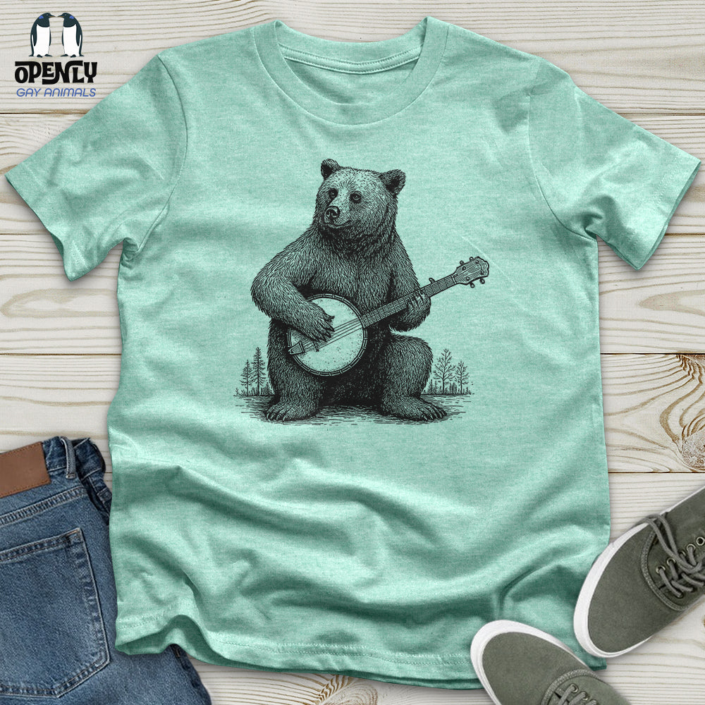 Bear Playing Banjo Unisex T-Shirt