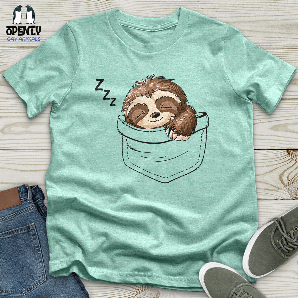 Sloth Sleeping In a Pocket Unisex T-Shirt