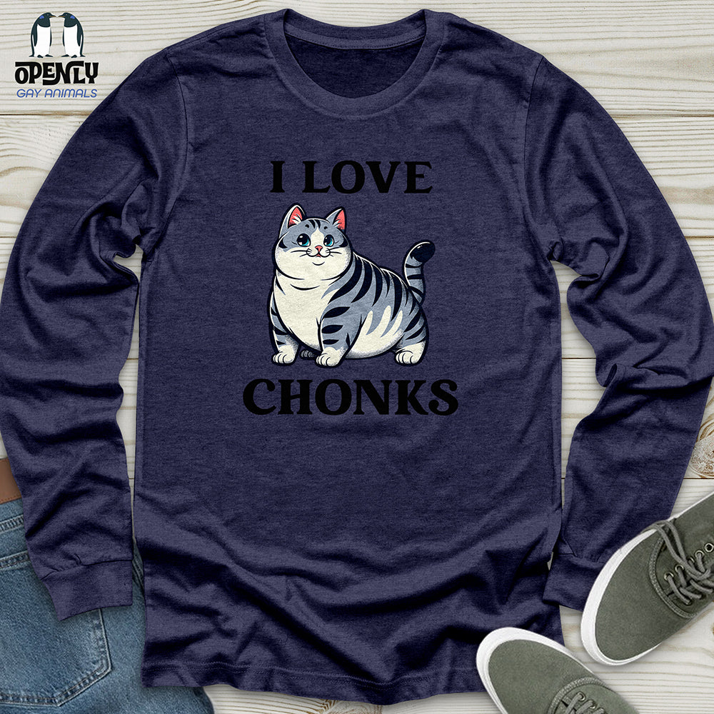 I Love Chonks Unisex Long Sleeve Tee