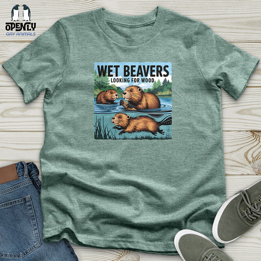 Wet Beavers Looking For Wood Unisex t-shirt