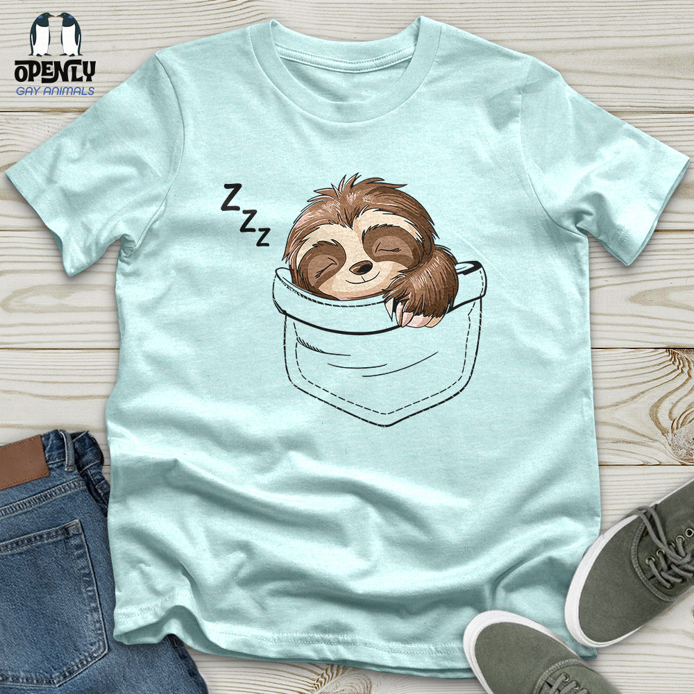 Sloth Sleeping In a Pocket Unisex T-Shirt