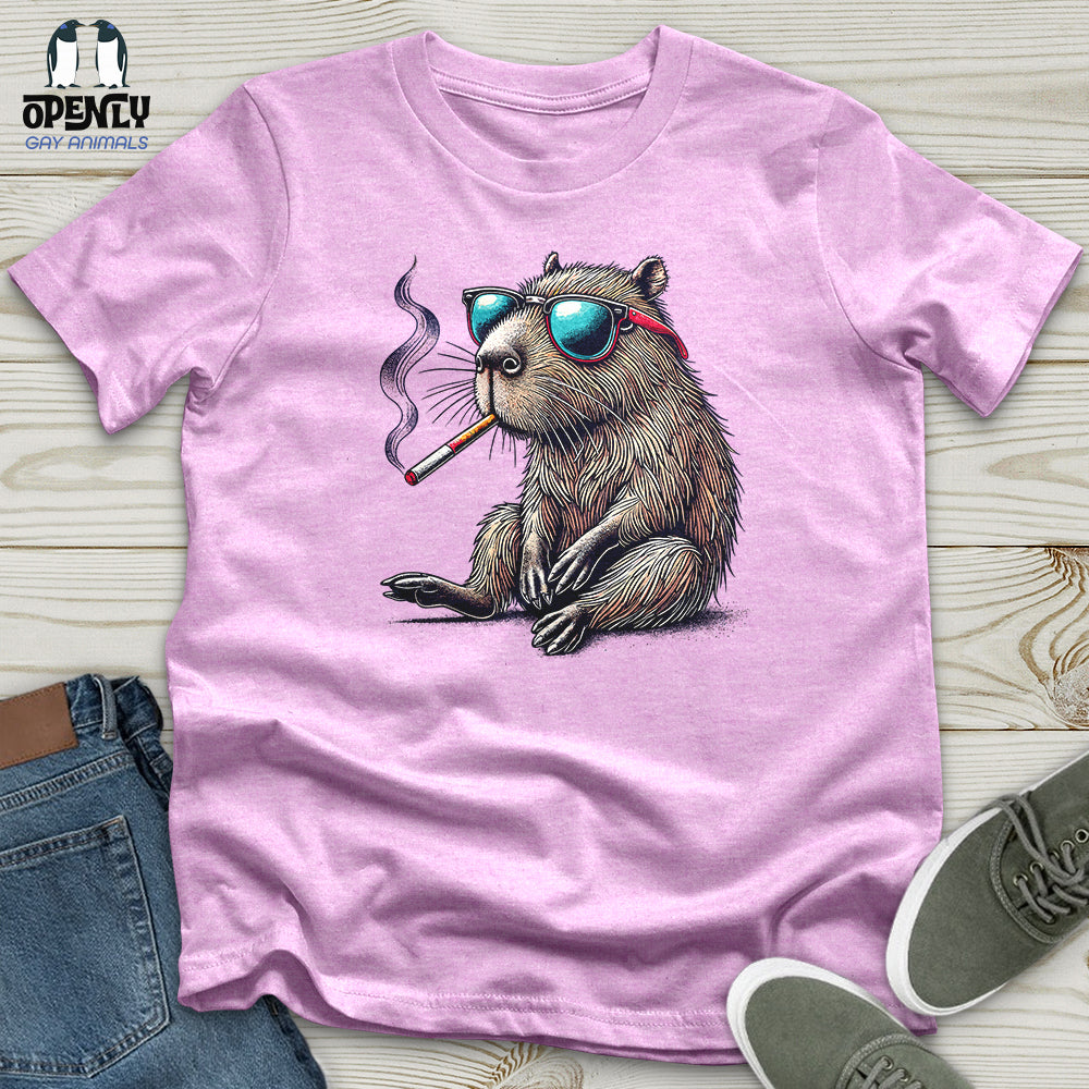 Capybara With Sunglasses and Cigarette Unisex t-shirt