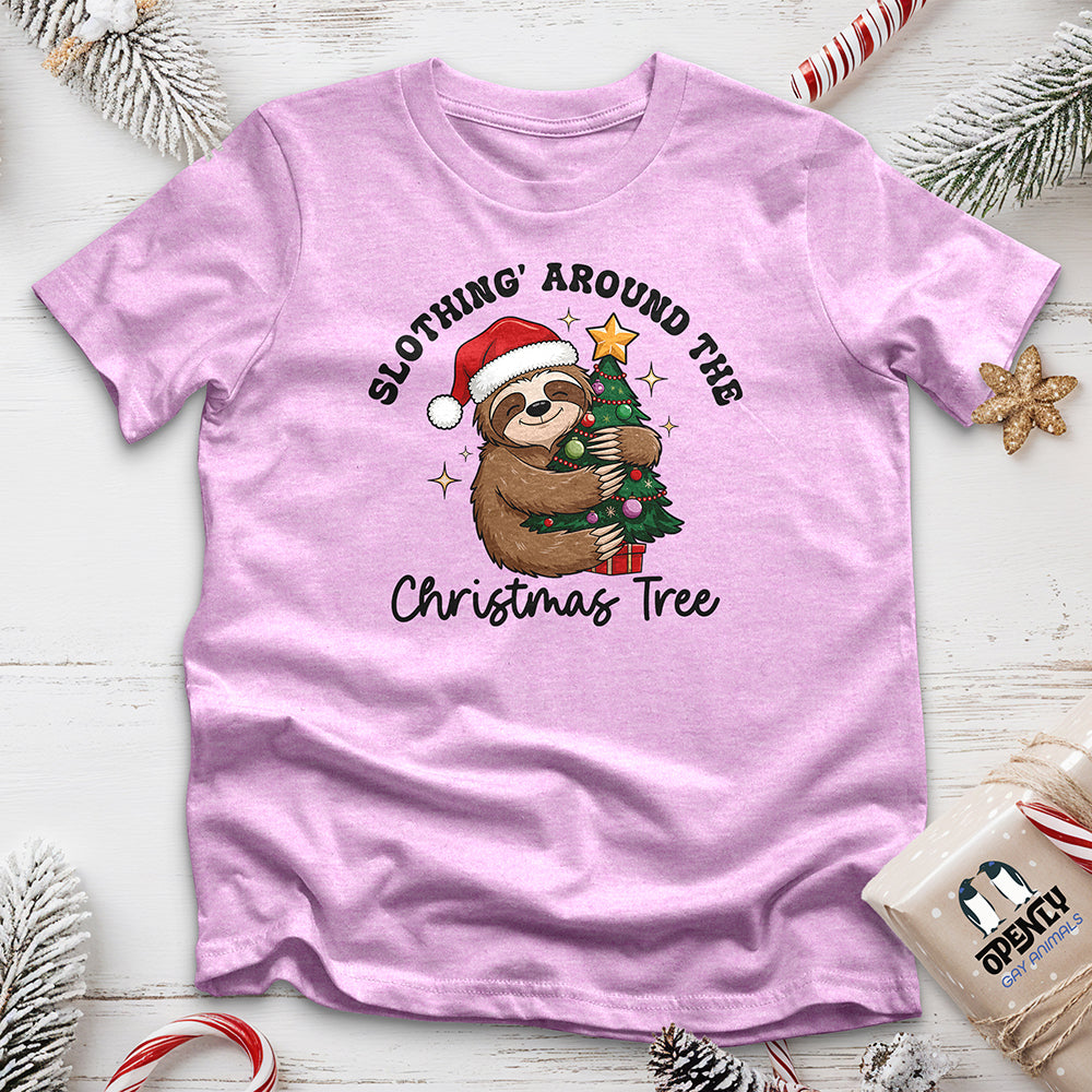 Slothing Around The Christmas Tree Unisex t-shirt