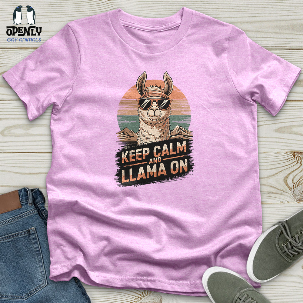 Keep Calm and Llama On Unisex T-Shirt