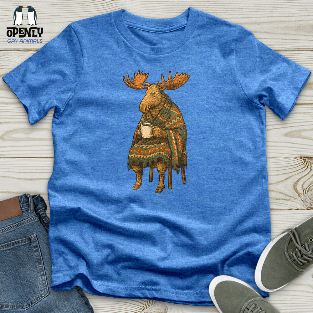 Moose Drinking Coffee Unisex T-Shirt