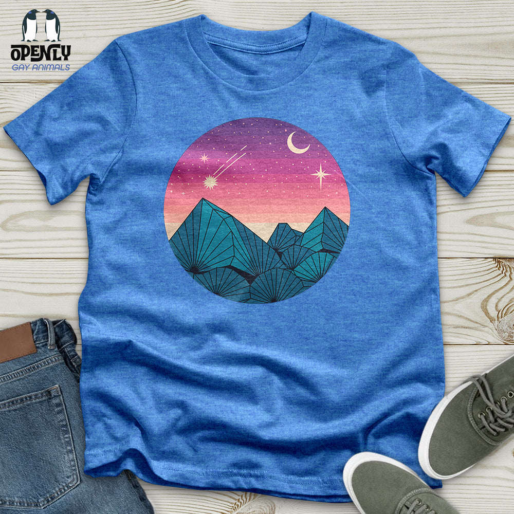 Geometric Mountain Landscape Unisex T-Shirt