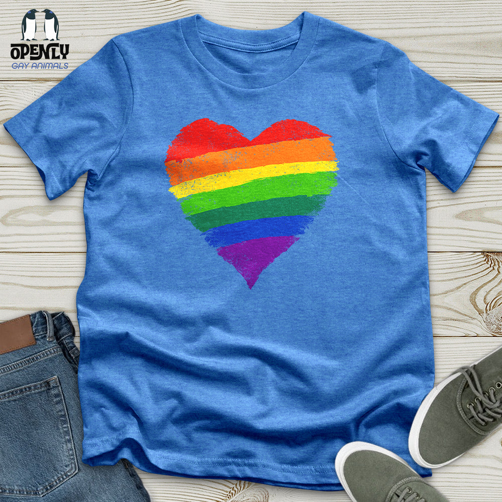 Rainbow Heart Lgbt Ally Unisex T-Shirt
