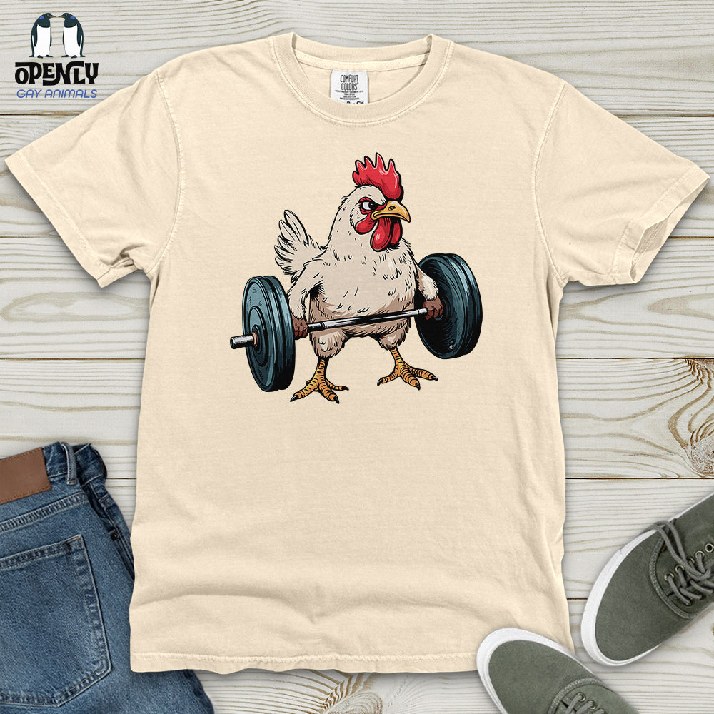Dumbbelling Chickens Heavy Cotton Comfort Colors Tee