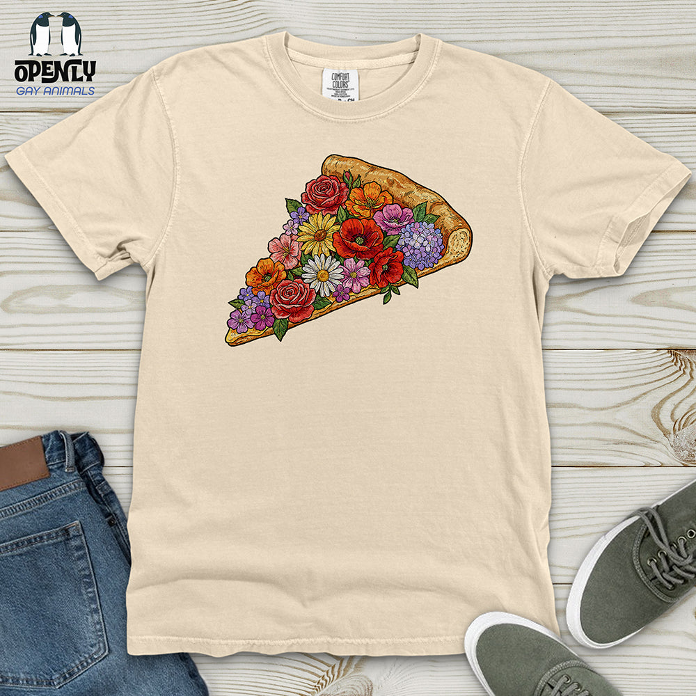 Flowers Pizza Heavy Cotton Comfort Colors Tee